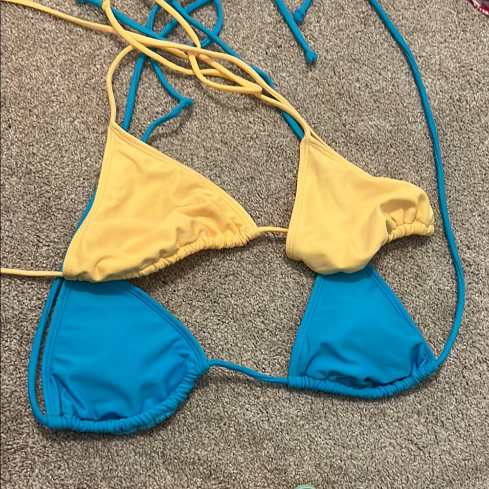 No Boundaries Blue Bikini Top